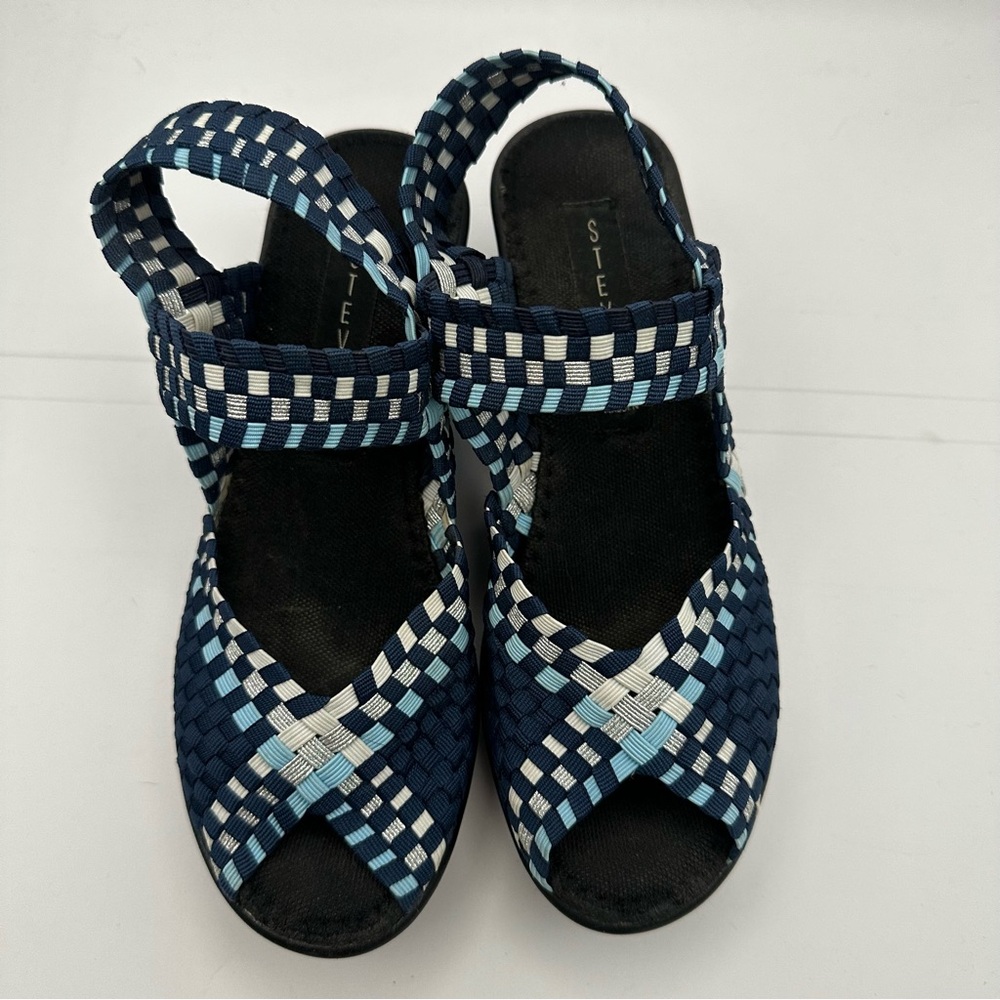 Steven by Steve Madden Wedge Sandals in Navy Blue – Women’s Size 7
